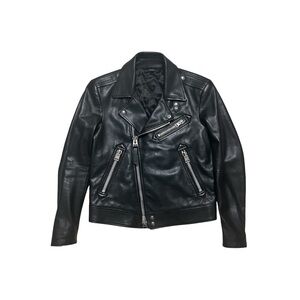 New Tom Ford Black Leather Biker Jacket Mens Size 38US/48IT